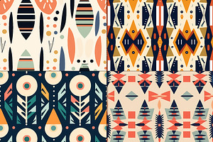 20 Seamless Boho Tribal Patterns