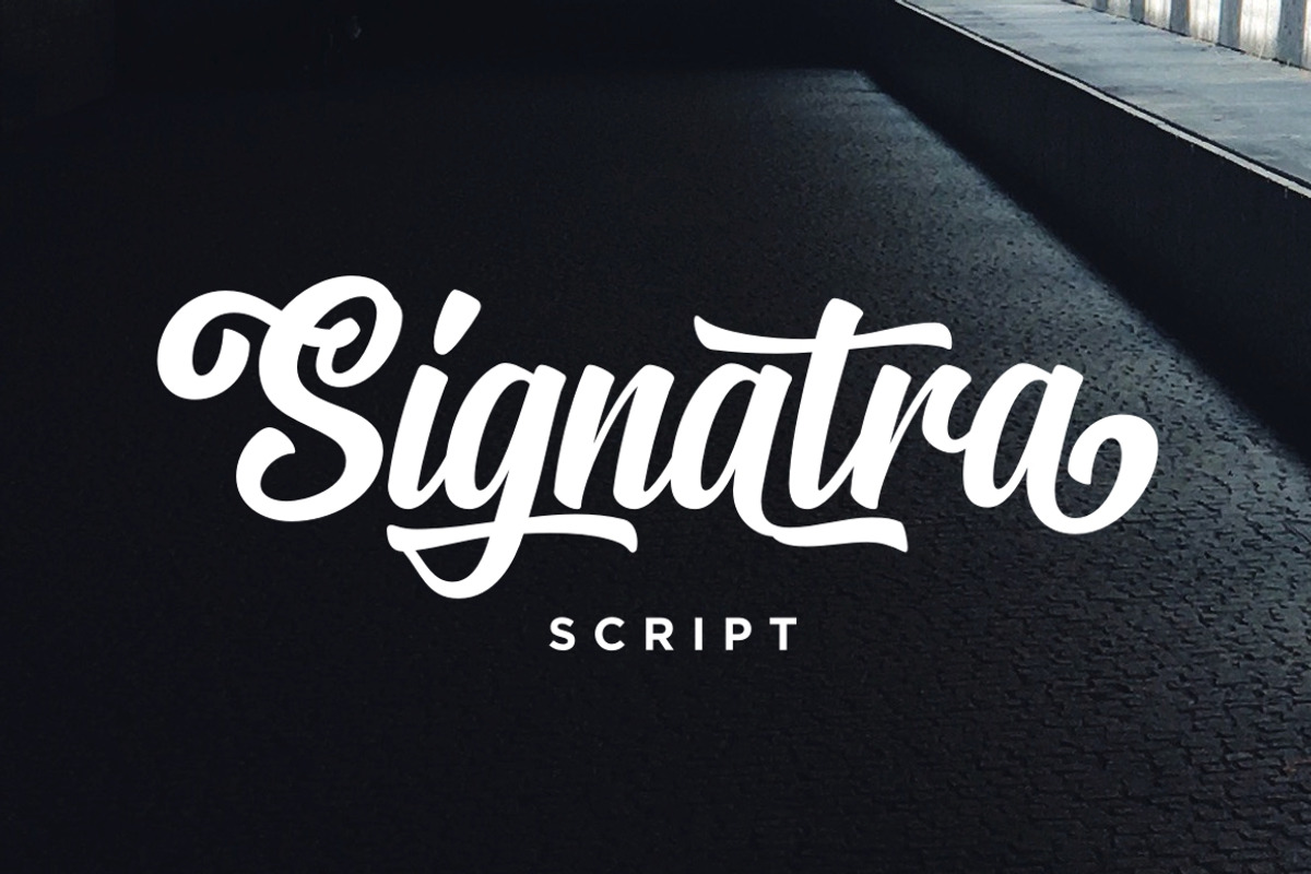 Signatra Script, a Script Font by Twicolabs Fontdation (Photo 1 of 15)
