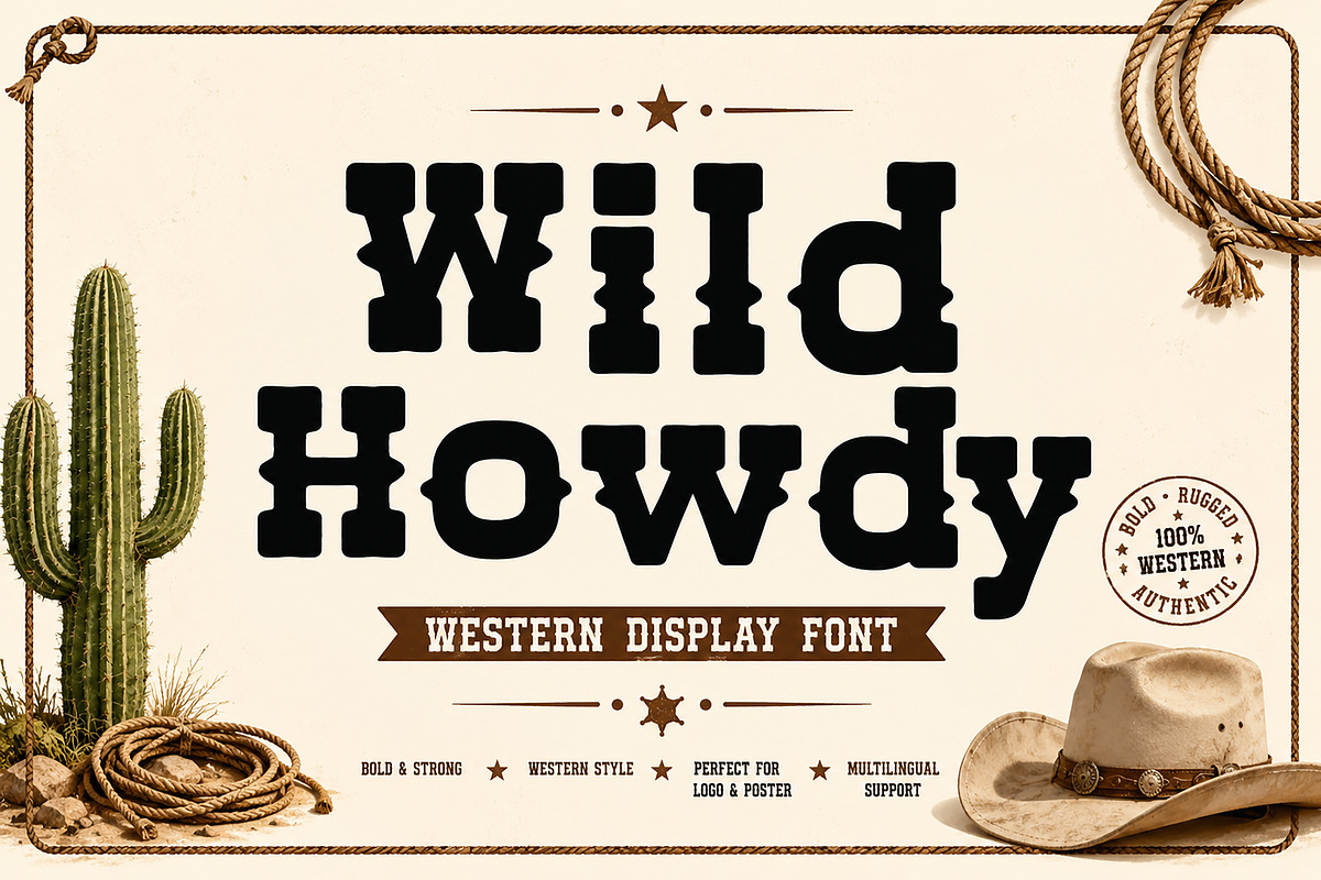 Wild Howdy, a Slab Serif Font by Wow Magic (Photo 2 of 6)