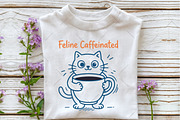 Cat and Coffee Line Art SVG Bundle, an Illustration by OK Design (Thumbnail 5 of 5)