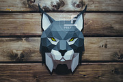 DIY Lynx Head 3D model template, a Graphic by PolyFish