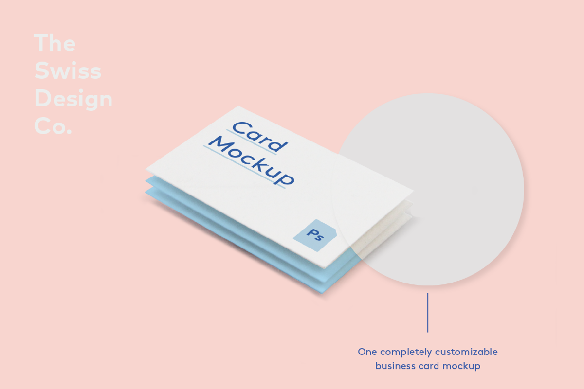 Business Card Mockup, a Print Template by TheSwissDesignCo (Photo 1 of 3)