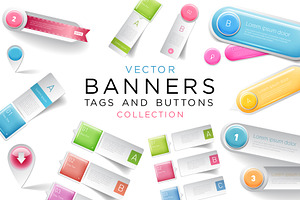 Vector Banners, Buttons and Elements