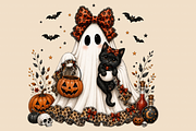 Retro Coquette Halloween Png Bundle, a Seasonal Illustration by Daisy Design (Thumbnail 4 of 7)