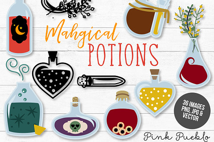 Magic Potion Clipart & Vectors