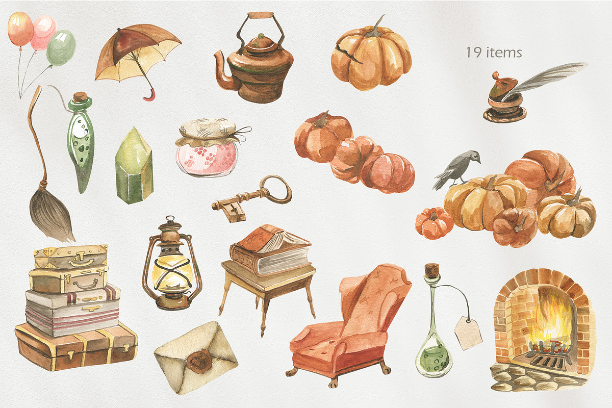 Cute autumn raccoons, an Illustration by Love Watercolor Store (Photo 7 of 11)
