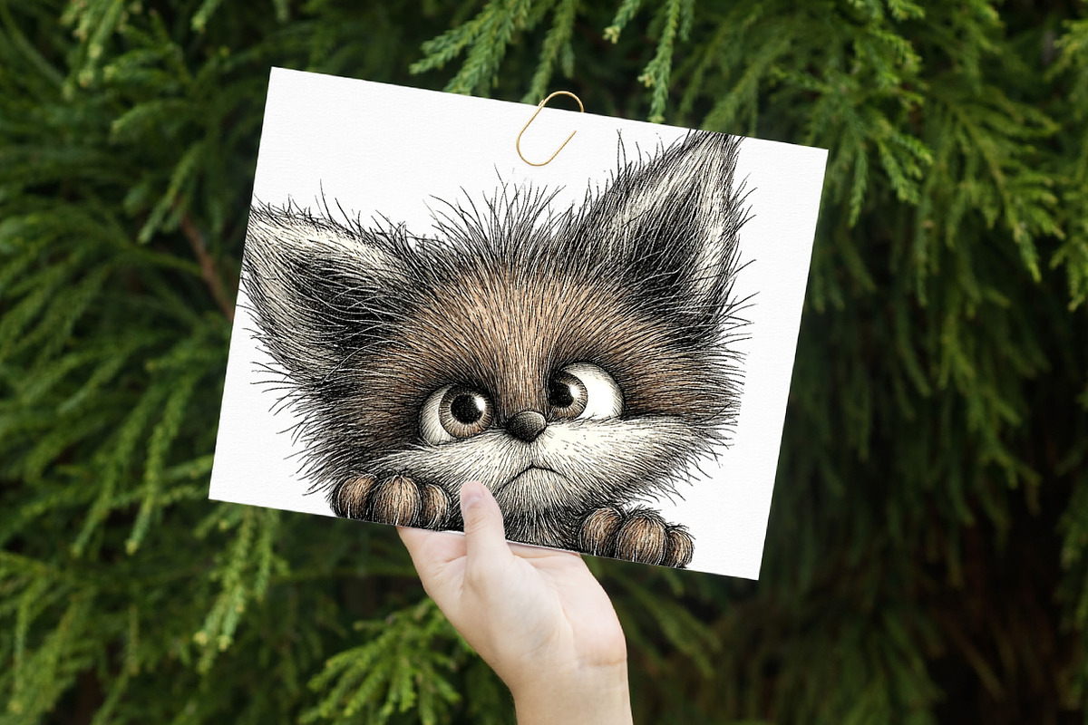 Whimsical Peeking Animal Clipart, an Illustration by Libby Wishes (Photo 5 of 7)