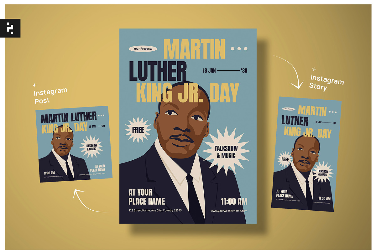 Martin Luther King Jr Day Flyer, a Flyer Template by Neermana (Photo 1 of 4)