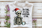 I'm Fine It's Fine Christmas PNG, a Graphic by Libby Wishes (Thumbnail 3 of 4)