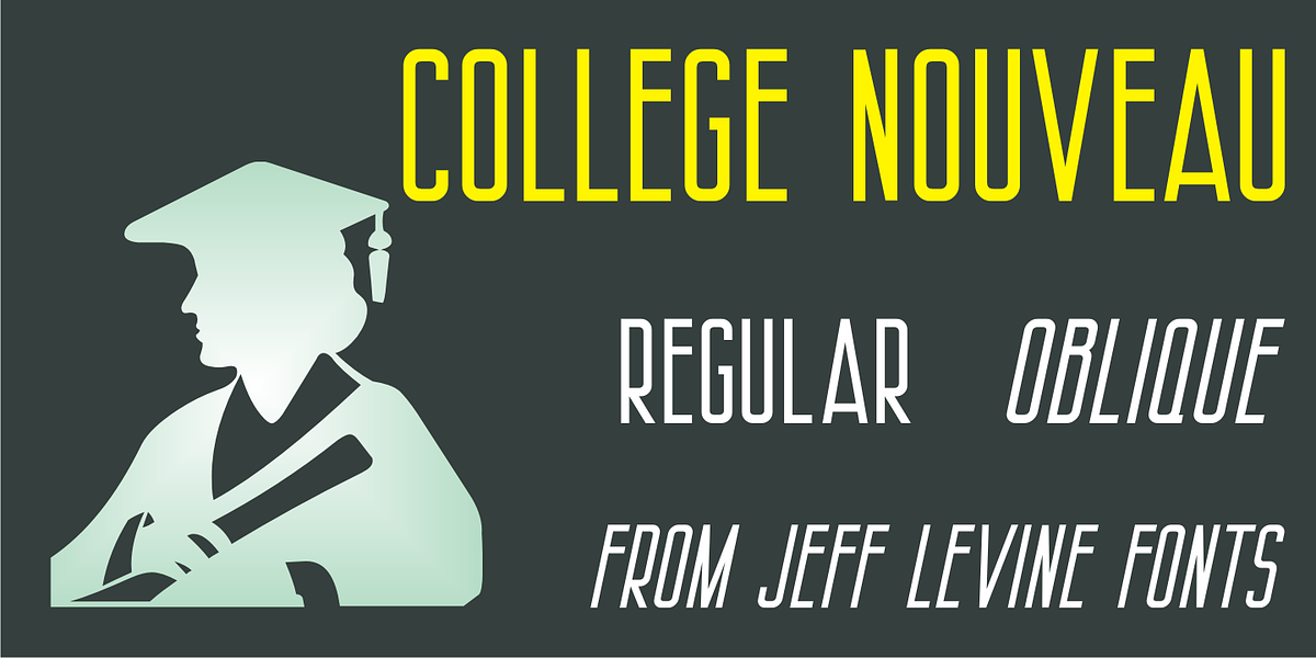 College Nouveau JNL, a Sans Serif Font by Jeff Levine Fonts