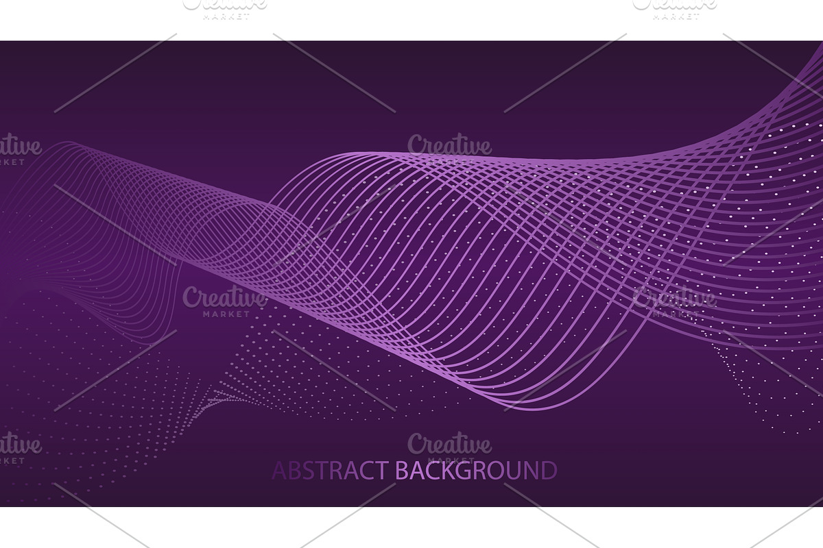 Purple Technology wave background, an Illustration by JeanBet