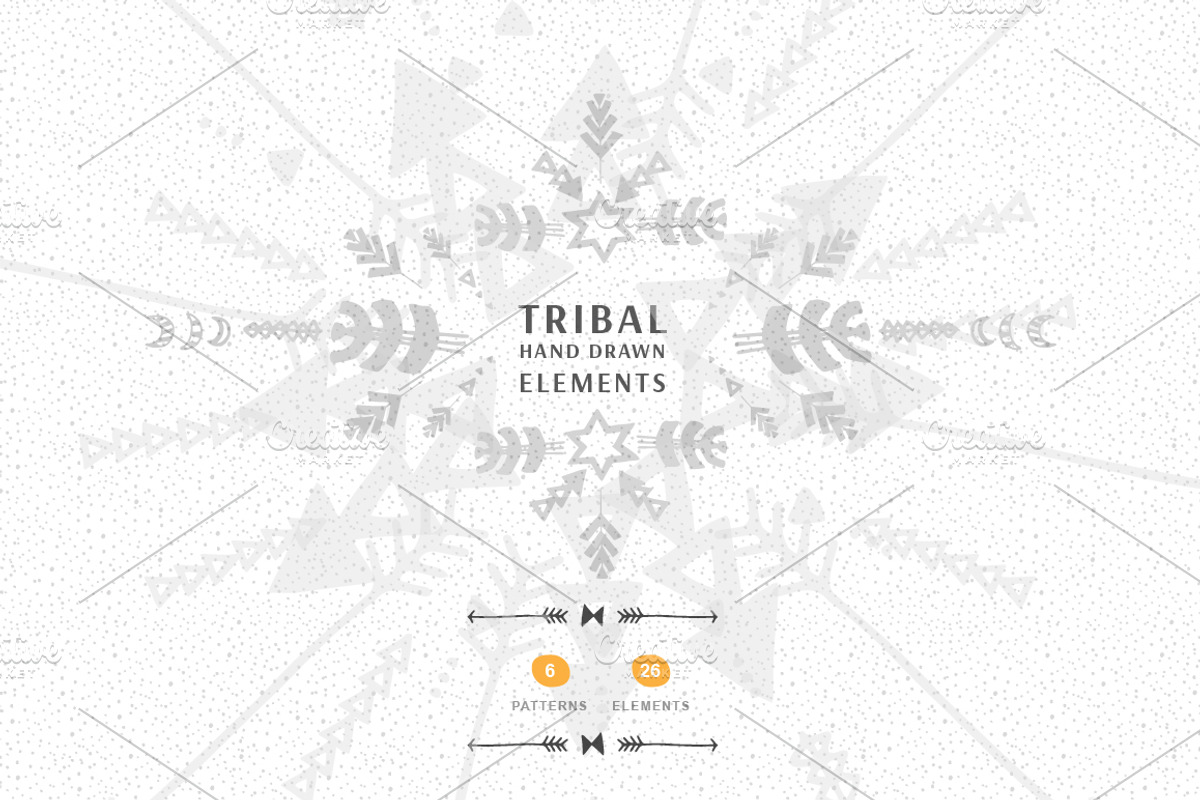 Hand drawn tribal collection, a Pattern Graphic by Julia Lair (Photo 1 of 4)