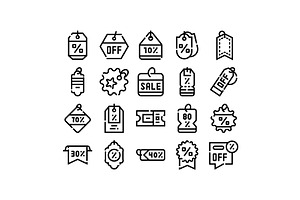 Shopping sale and discount tags, an Object Illustration by pikepicture