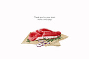 Meat, butcher shop. Watercolor., a Food Illustration by Alena Sid (Thumbnail 11 of 11)