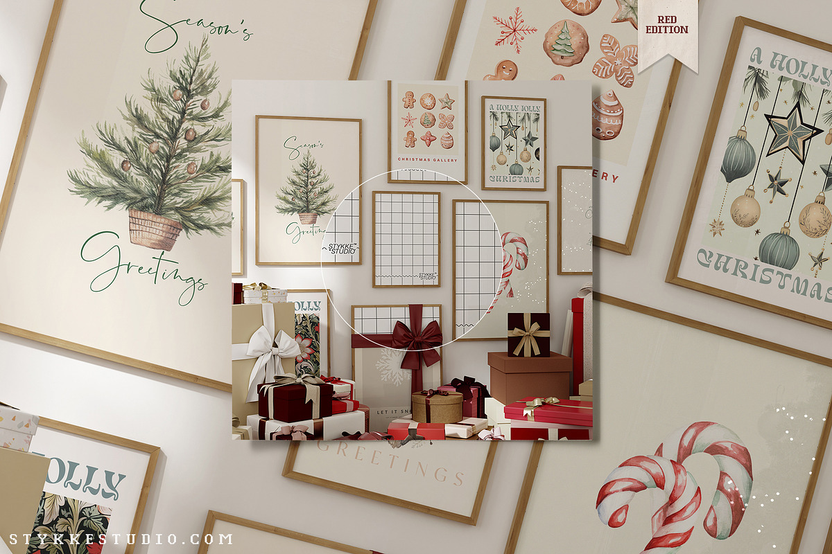 Christmas Mockup Gallery Wall, a Household Mockup by Stykke Studio (Photo 2 of 7)