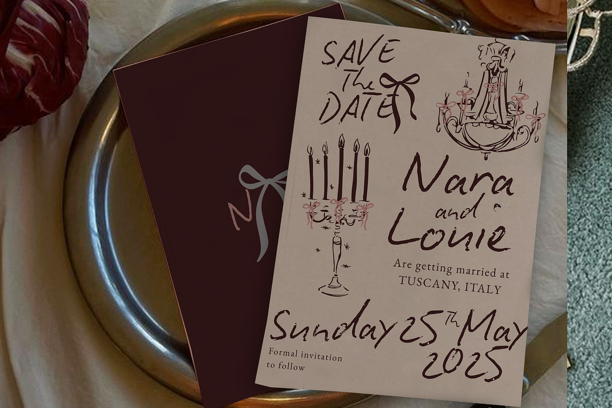 SAVE THE DATE Hand drawn Italian, an Invitation Template by Ivyandpalette (Photo 10 of 18)