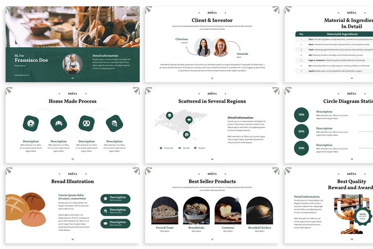 Brena - Bread Production Keynote, a Presentation Template by SlideFactory (Photo 3 of 4)
