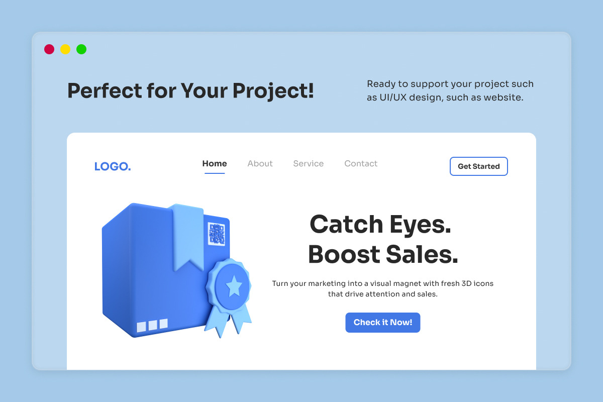 Advertising & Campaign 3D Icon Set, a Work Illustration by twinstd (Photo 5 of 6)