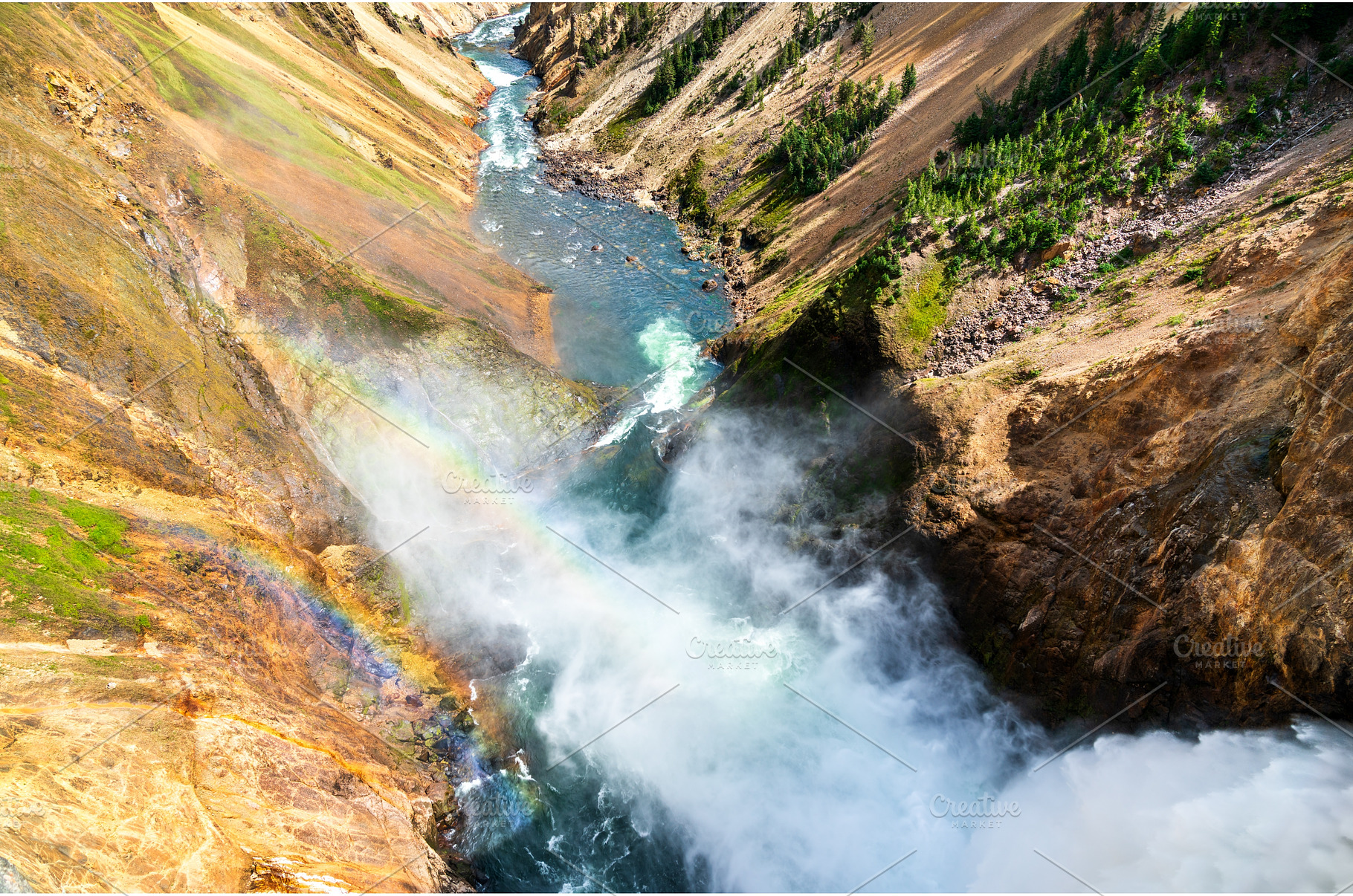 Upper Falls of Yellowstone River, a Nature Photo by Leonid Andronov