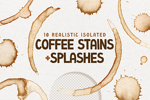 10 Coffee Stains & Splashes Pack, an Object Graphic by Mint Pixels