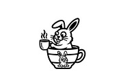 Cute Bunny Coffee Cup Vector Bundle, an Illustration by Designs_River (Thumbnail 24 of 49)