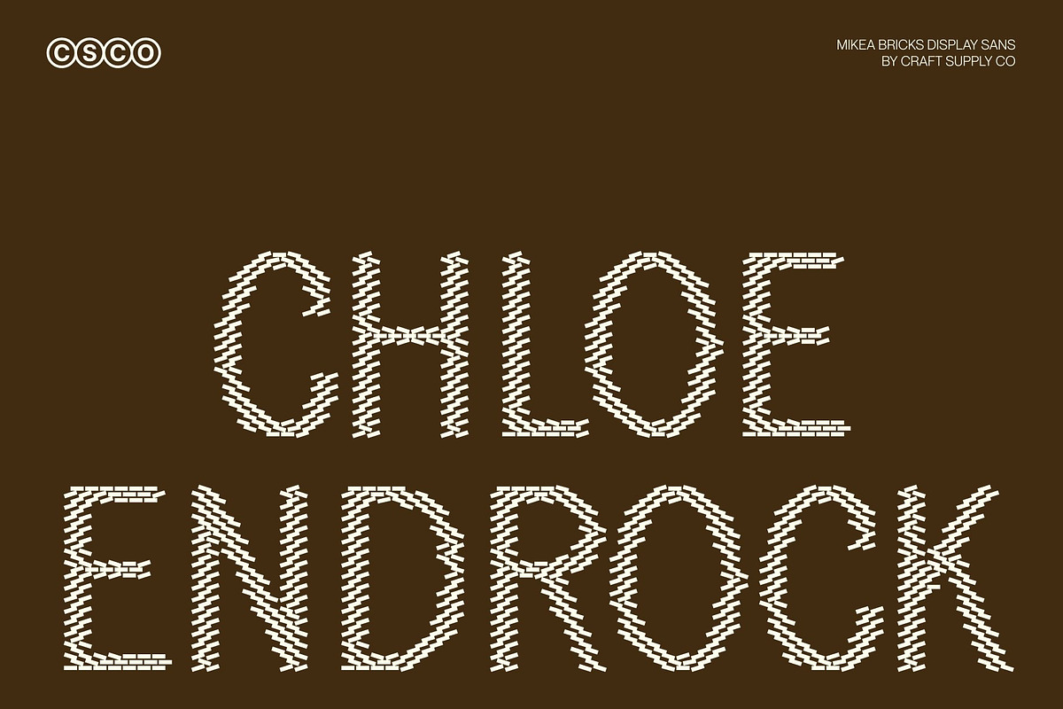 Mikea Bricks, a Sans Serif Font by Craft Supply Co. (Photo 2 of 8)