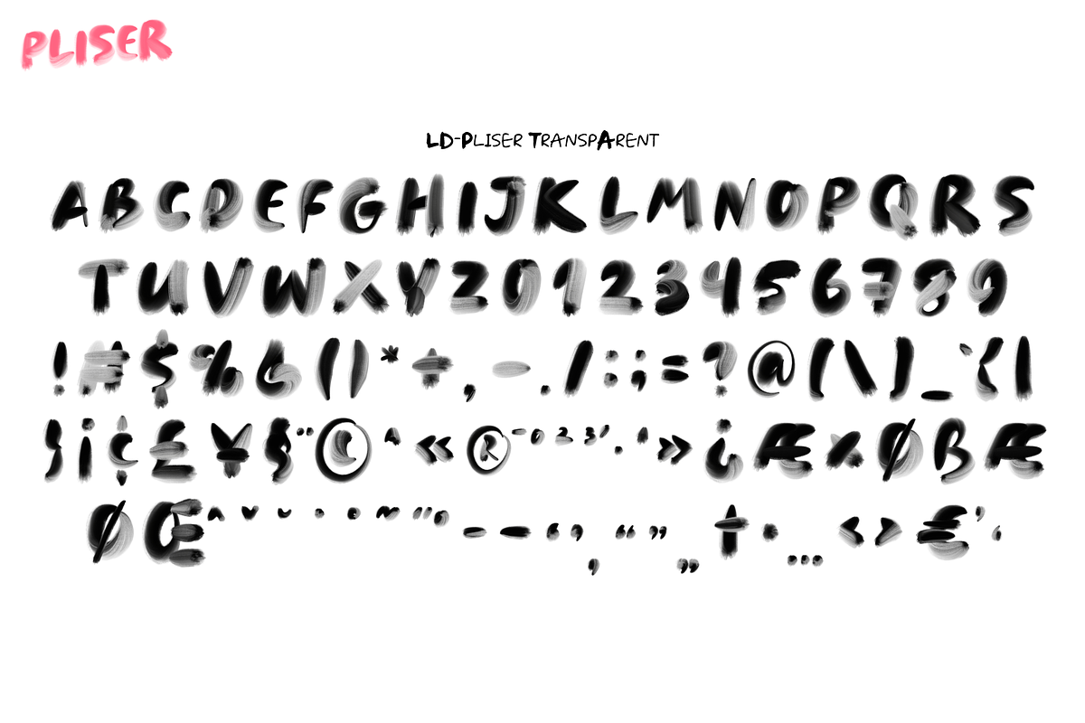 PLISER. OTF Painting font family., a Graphic by Luxfont (Photo 6 of 9)