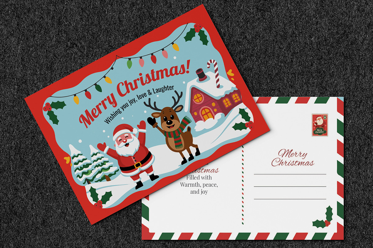 Christmas Postcard Template preview 2