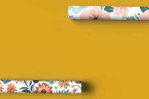 Gift Paper Roll Mockup Scene