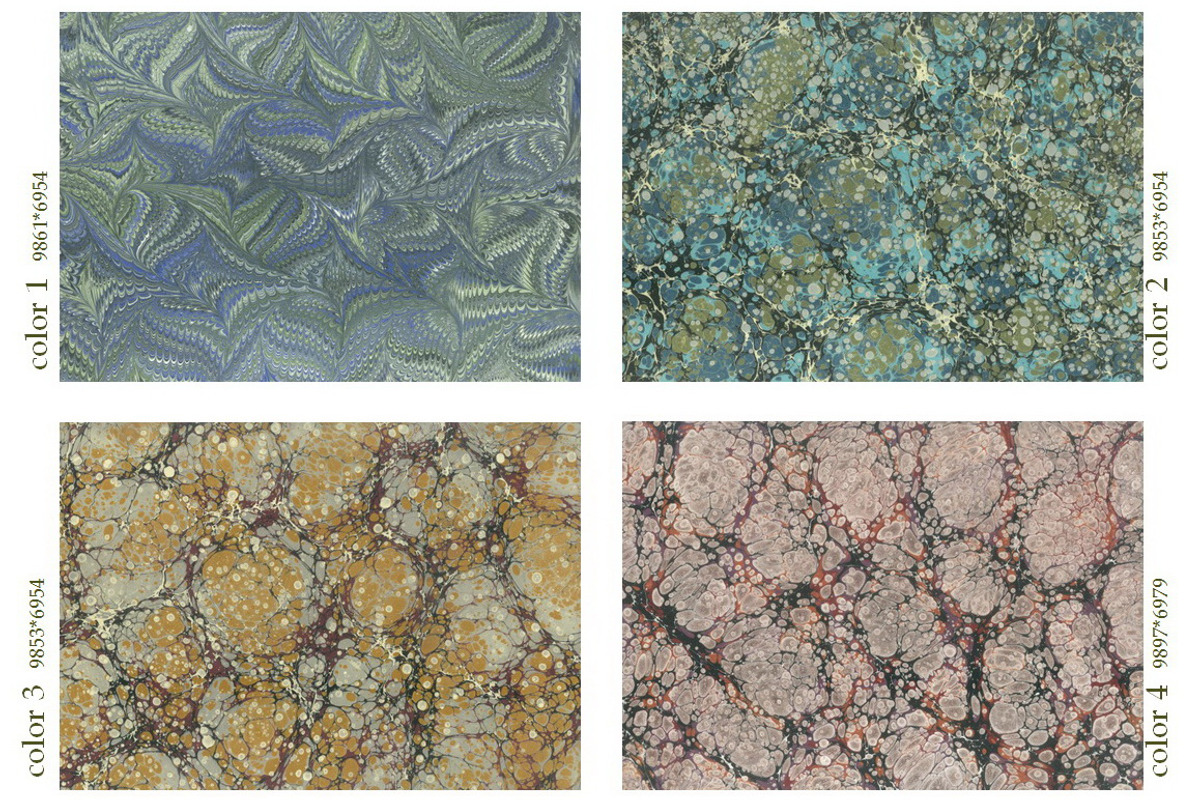 12 Hand Marbled Colorful Papers, a Texture Graphic by Marblingdom (Photo 3 of 5)