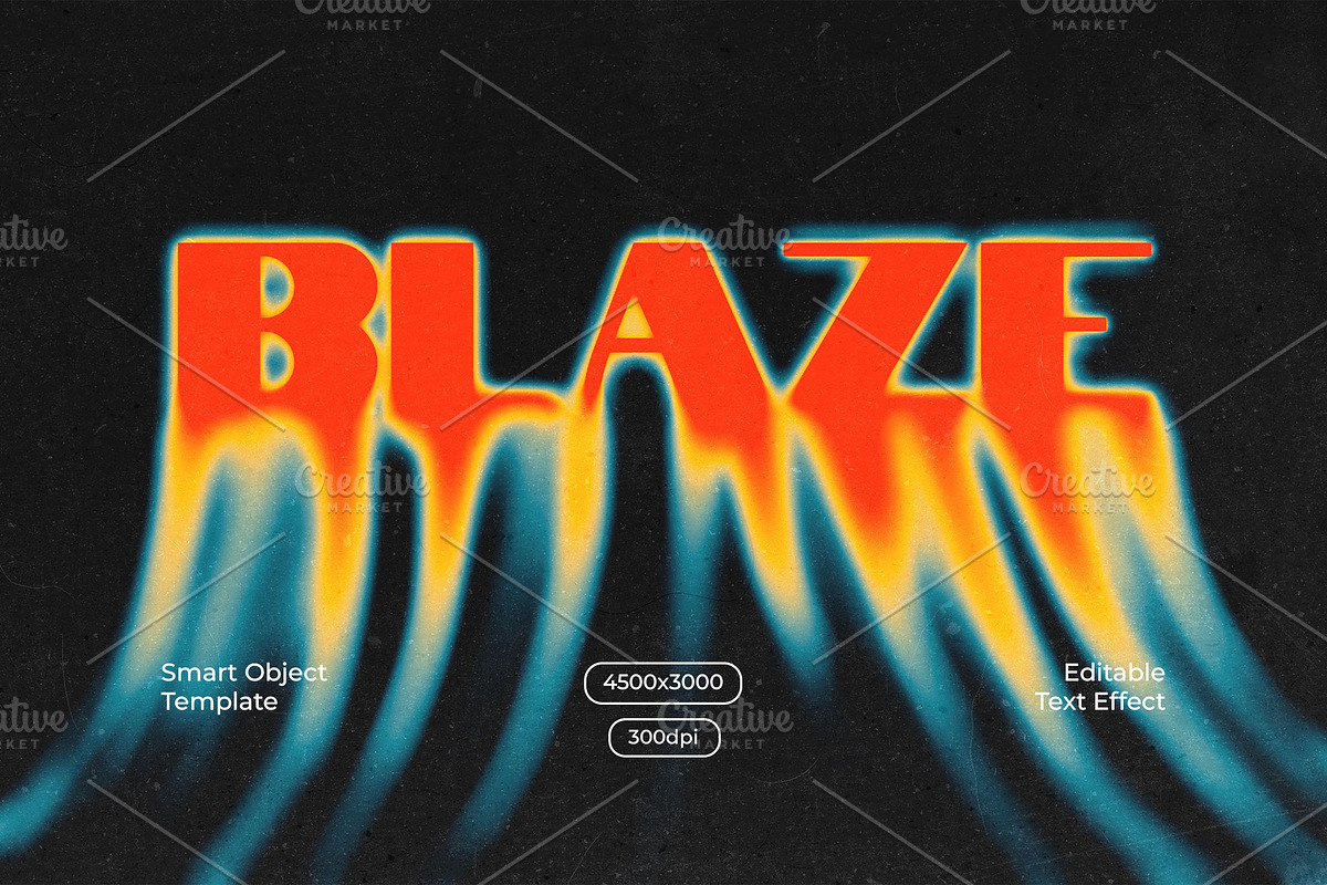 Blaze Text Effect, a Layer Style Add-On by alexdndz (Photo 1 of 2)