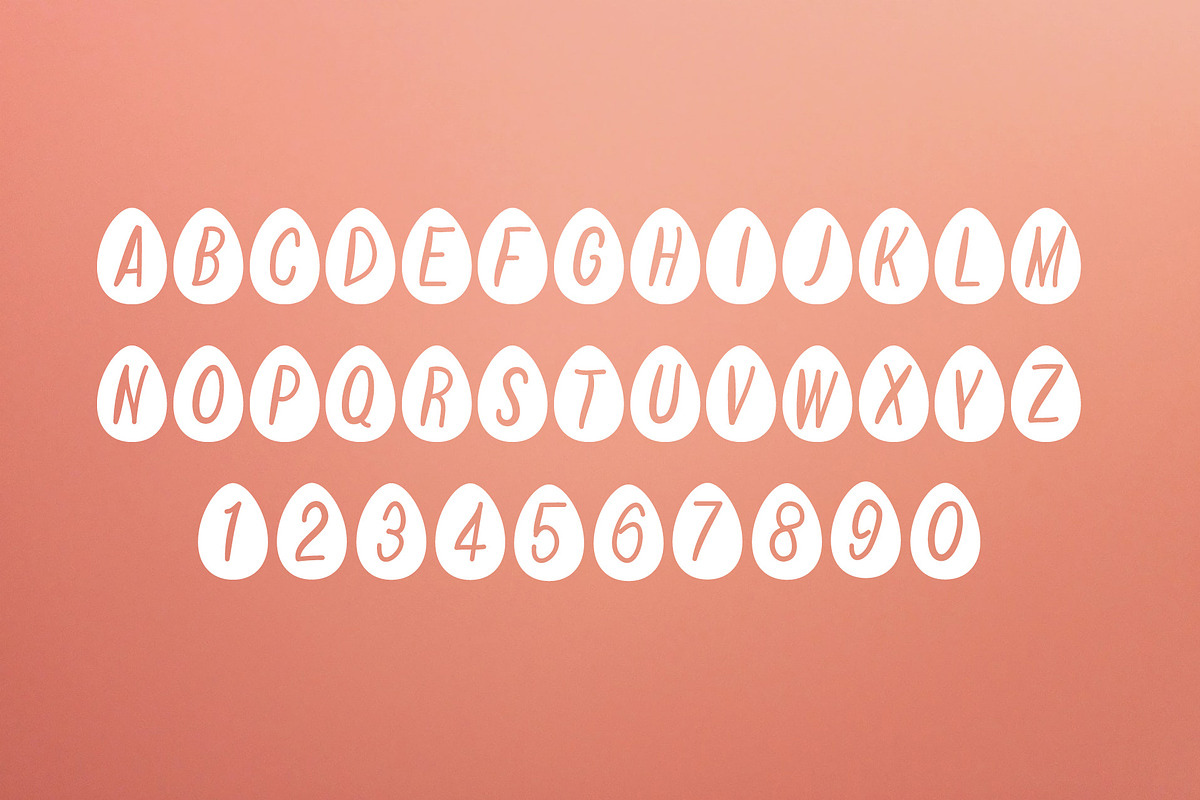 Easter Eggs Font, a Font by vladocar (Photo 4 of 4)