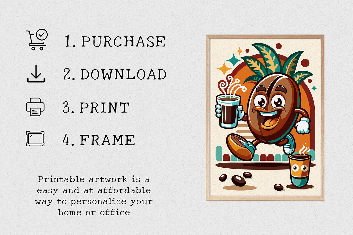Coffee Wall Art Print, a Wallpaper Graphic by Helospace (Photo 9 of 10)
