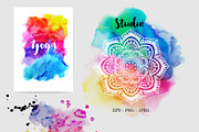 Mandalas and Watercolor Textures, a Healthcare Illustration by Markovka (Thumbnail 3 of 6)