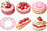 Pink Afternoon Tea Clipart, an Illustration by Canvas Craft (Thumbnail 2 of 8)