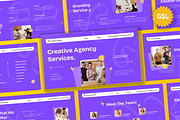 Purple Creative Agency Google Slide, a Presentation Template by Aiyari Graphic (Thumbnail 1 of 5)