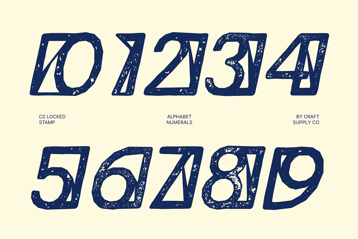 CS Locked Stamp, a Sans Serif Font by Craft Supply Co. (Photo 4 of 8)