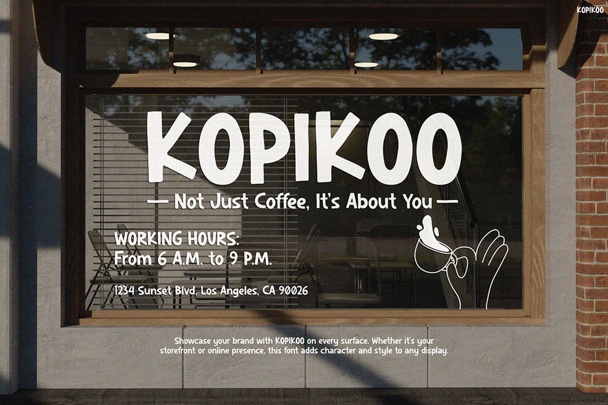 KOPIKOO, a Font by Pinisi ART (Photo 10 of 10)