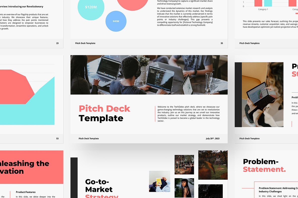Pitch Deck PowerPoint Template, a Presentation Template by Gaize (Photo 1 of 11)