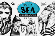 Lost at sea. Illustrations set, an Animal Illustration by Aksol (Thumbnail 1 of 6)