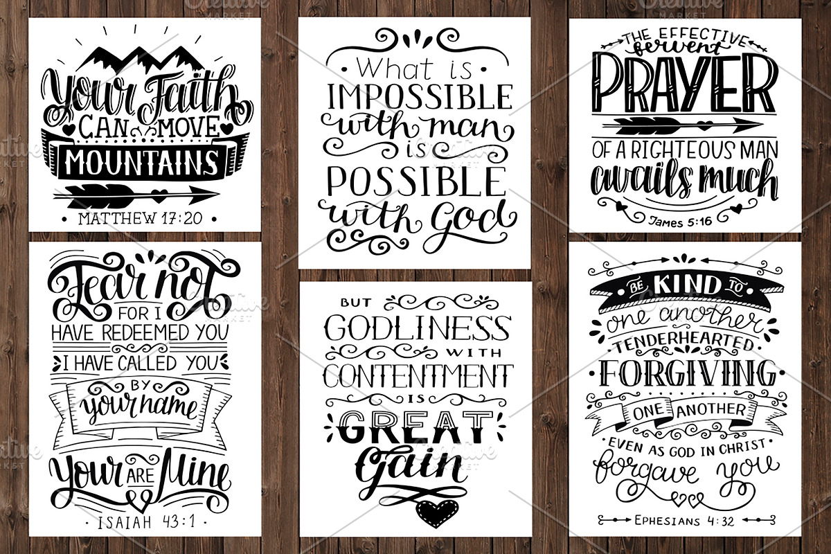 BUNDLE 60 Great Bible Verses, an Illustration by Ola-la-la (Photo 8 of 17)
