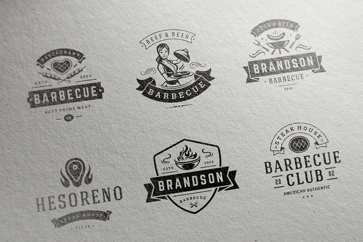 18 Barbecue Logos and Badges, a Branding & Logo Template by Vasya Kobelev (Photo 10 of 14)