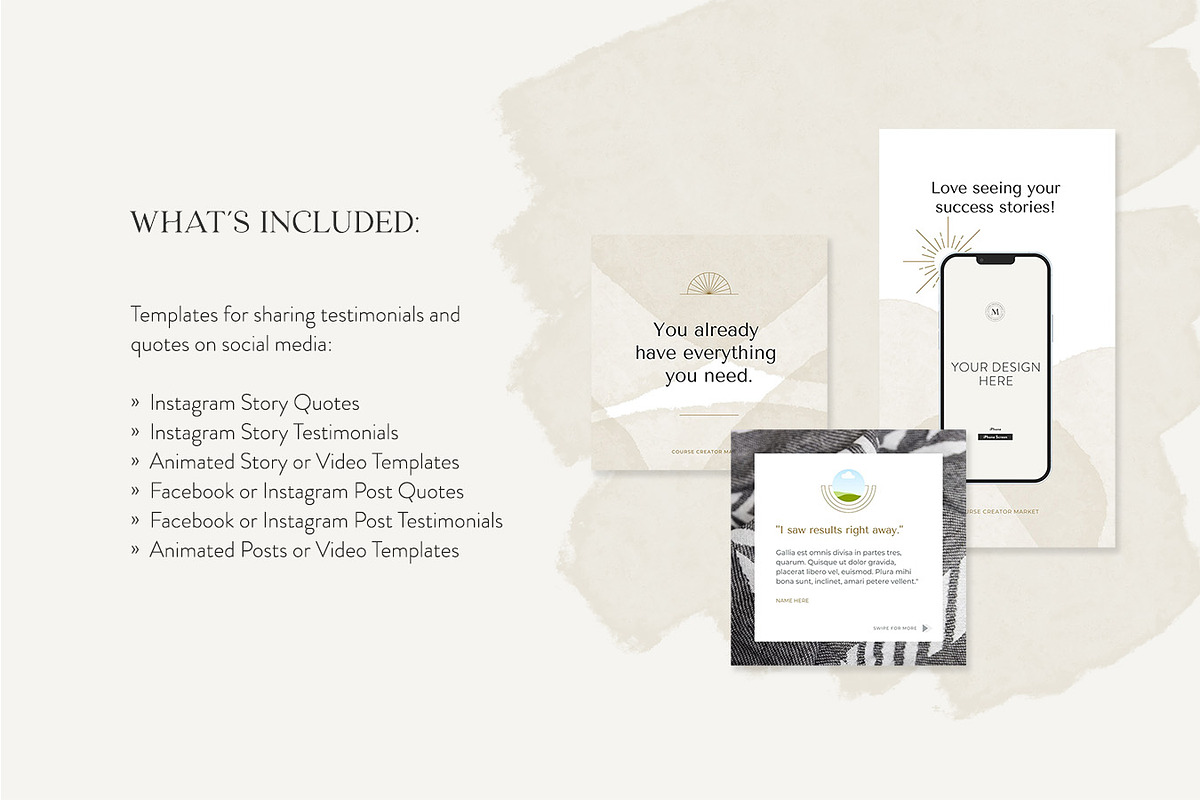 Neutral Social Proof Template Bundle, a Social Media Template by Jessica Rea (Photo 2 of 3)
