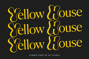Yellow House | Hybrid Font, a Serif Font by Ef Studio