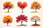 Watercolor Autumn Trees Clipart, an Illustration by Dream Creation (Thumbnail 5 of 6)