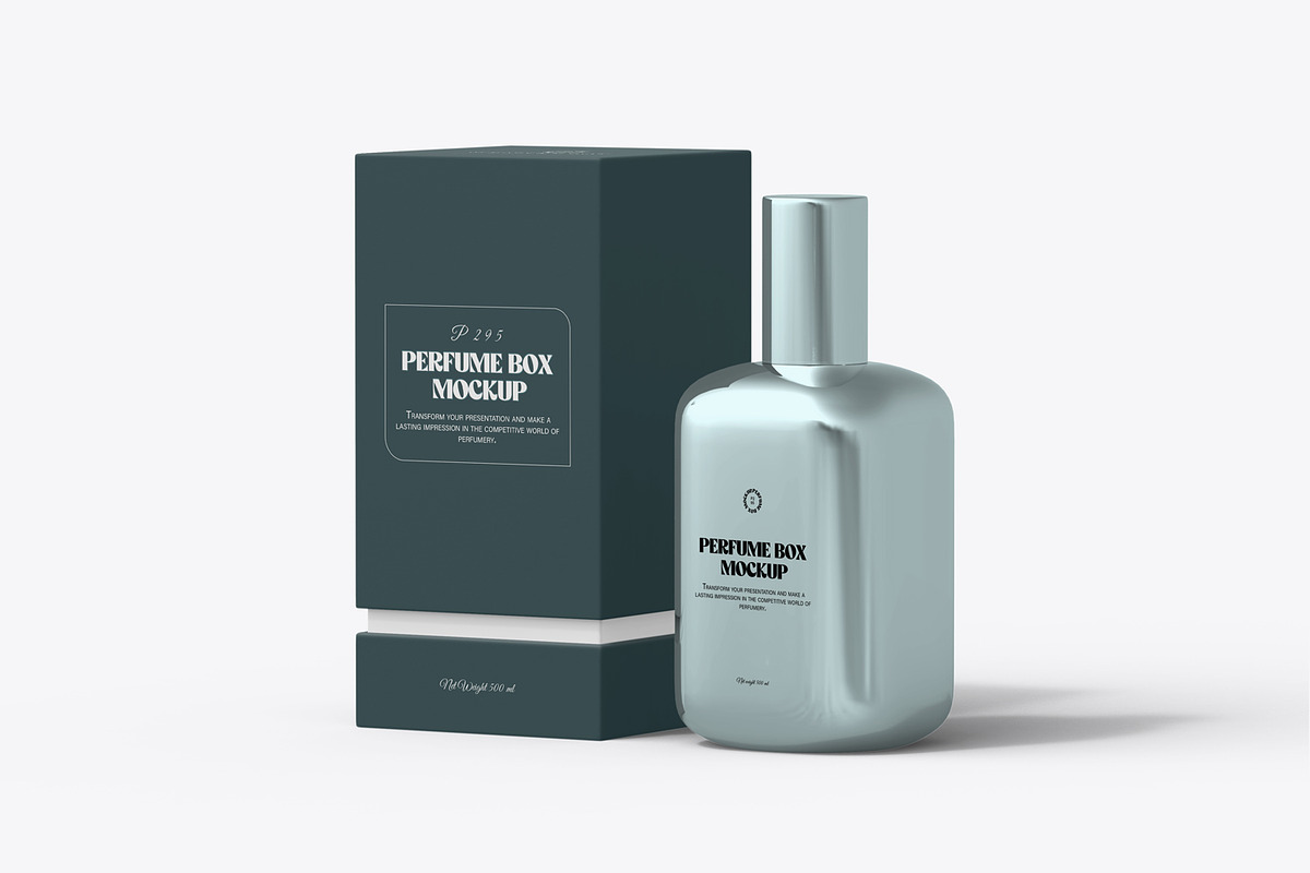 Perfume Spray Bottle And Box Mockup, a Packaging Mockup by Ram Studio LLC (Photo 6 of 8)