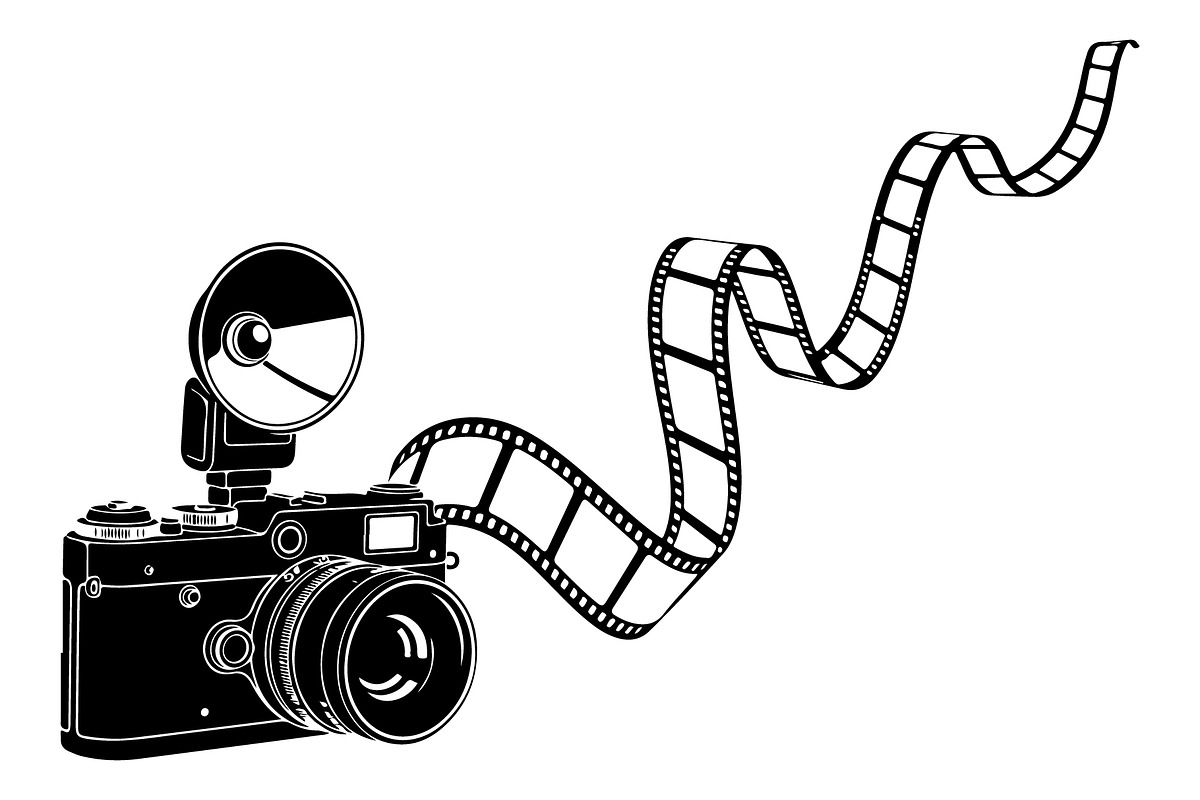 Vintage Camera Film Silhouette, an Object Illustration by yasushie (Photo 13 of 31)