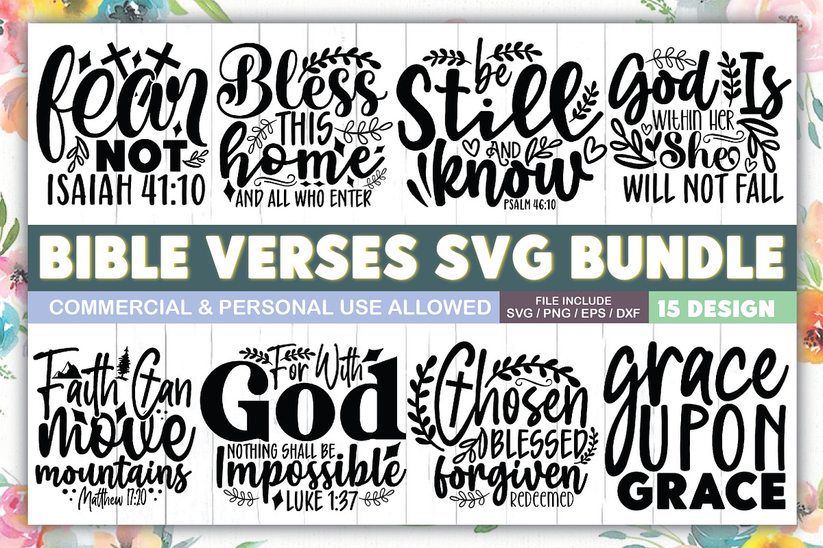 Bible Verses SVG Bundle, a Graphic by crafthome (Photo 1 of 9)