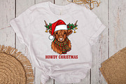 Highland Cow Merry Christmas PNG, an Illustration by DreamPrint404 (Thumbnail 6 of 7)