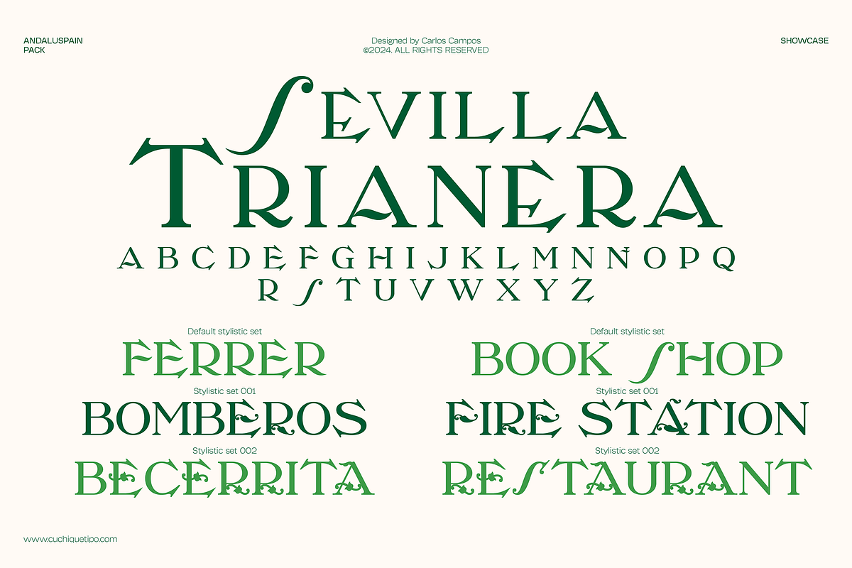 Andaluspain, a Serif Font by Cuchi, qué Tipo! Foundry (Photo 2 of 11)